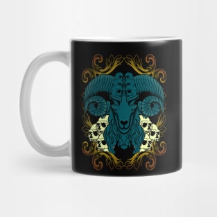 goat design illustration Mug